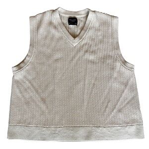 Abercrombie & Fitch Mens Cream Preppy Y2K Sweater Vest 🤍